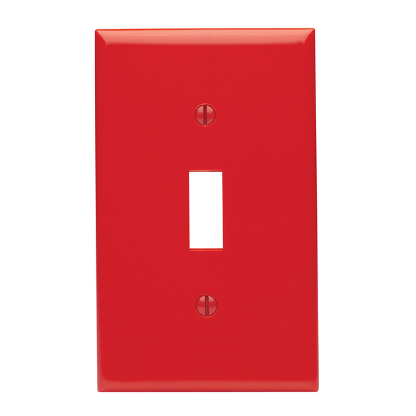 Leviton Wallplate Togl 1G Red 007-80701-0RE